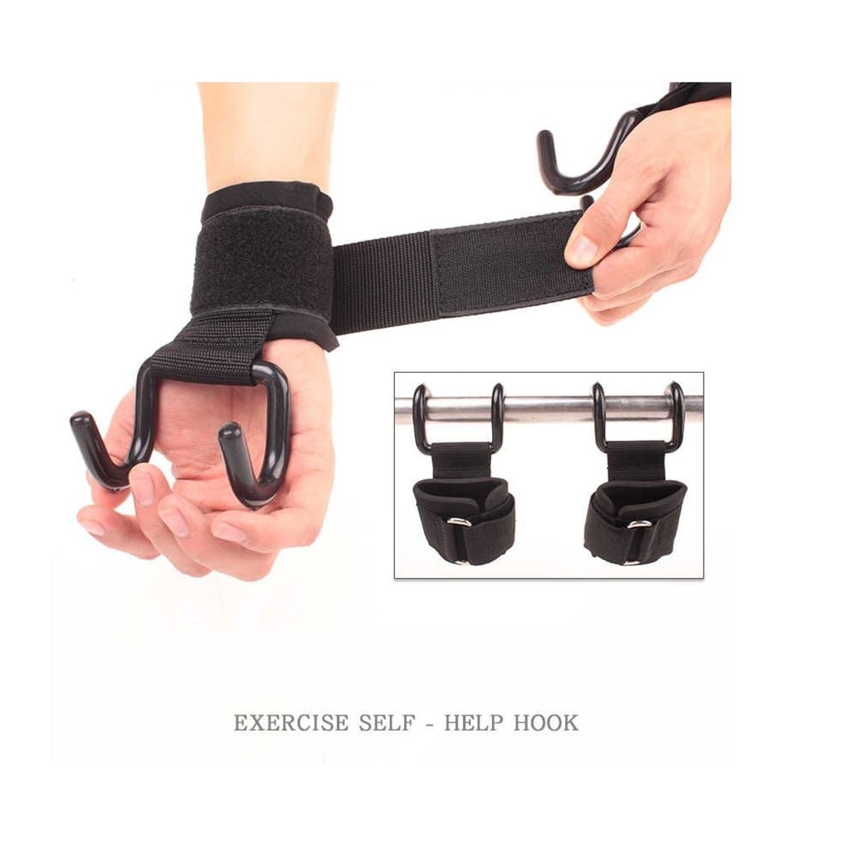 GENERICO - Gancho Guante De Levantamiento De Pesas Hooks Lifting Gym