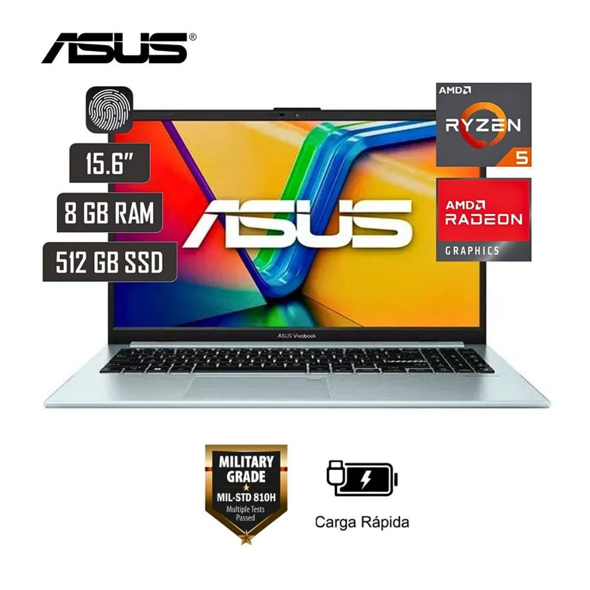 ASUS - Laptop ASUS E1504FA-NJ404W 15.6" AMD Ryzen 5 (7000 series) 8GB RAM 512GB SSD Win 11