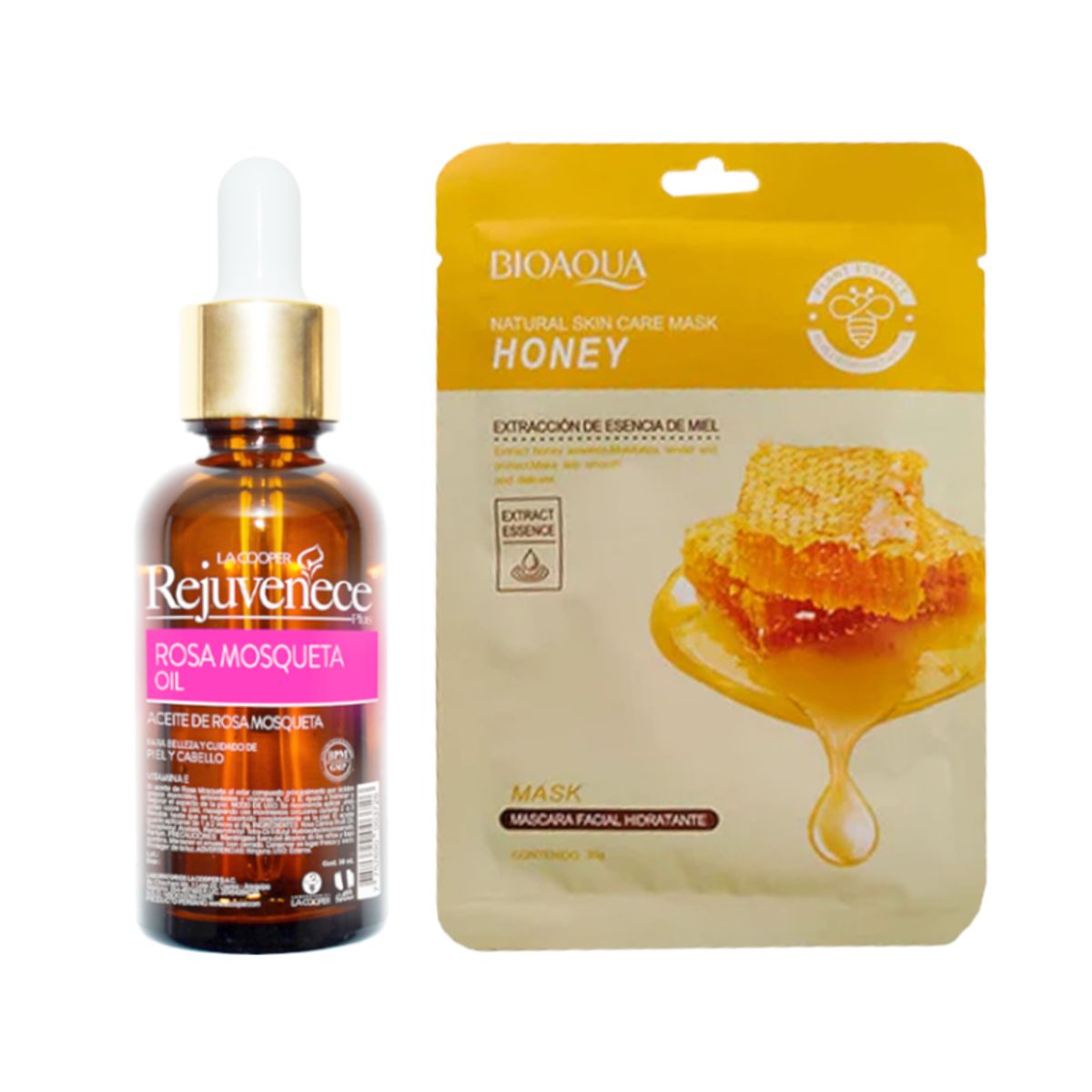 GENERICO - Aceite Facial de Rosa Mosqueta + Mascarilla Natural De Miel