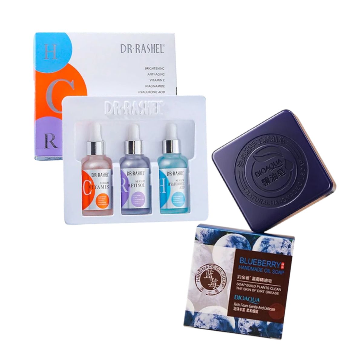 GENERICO - Pack Serum Facial 3 en 1 + Jabón Natural Antiedad