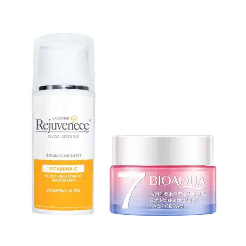 GENERICO - Serum Facial Concentre Vitamina C + Crema Aclaradora con AH