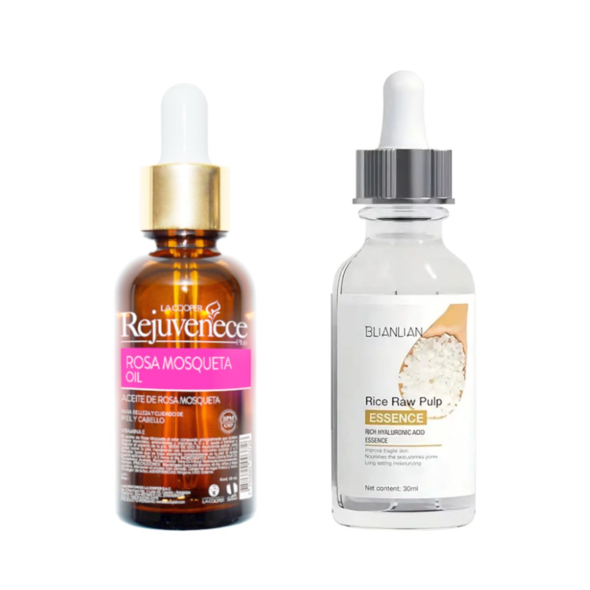 GENERICO - Aceite Facial de Rosa Mosqueta + Serum Extracto de Arroz 30ml