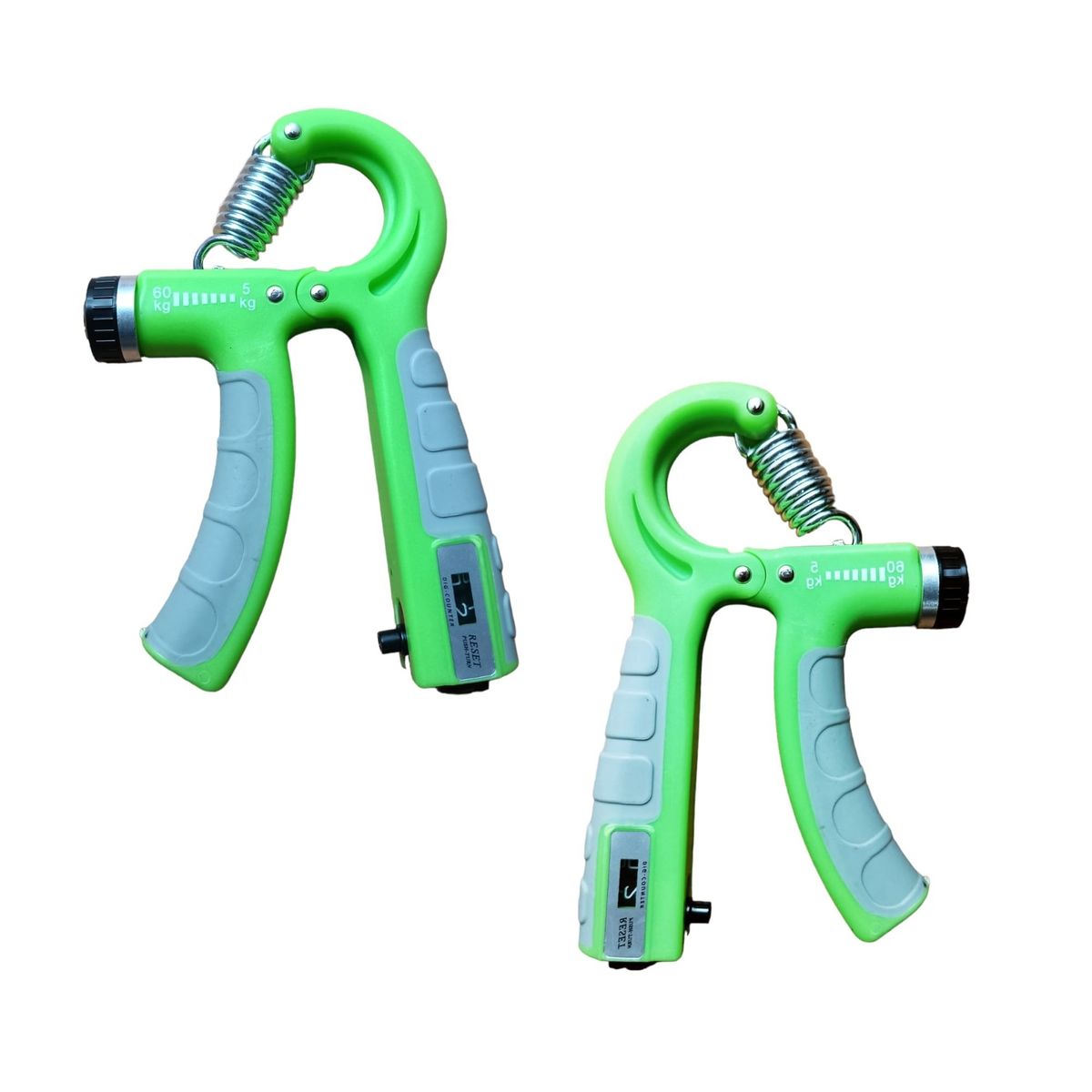 GENERICO - Par Hand Grip Regulable 60 Kg Con Contador Verde