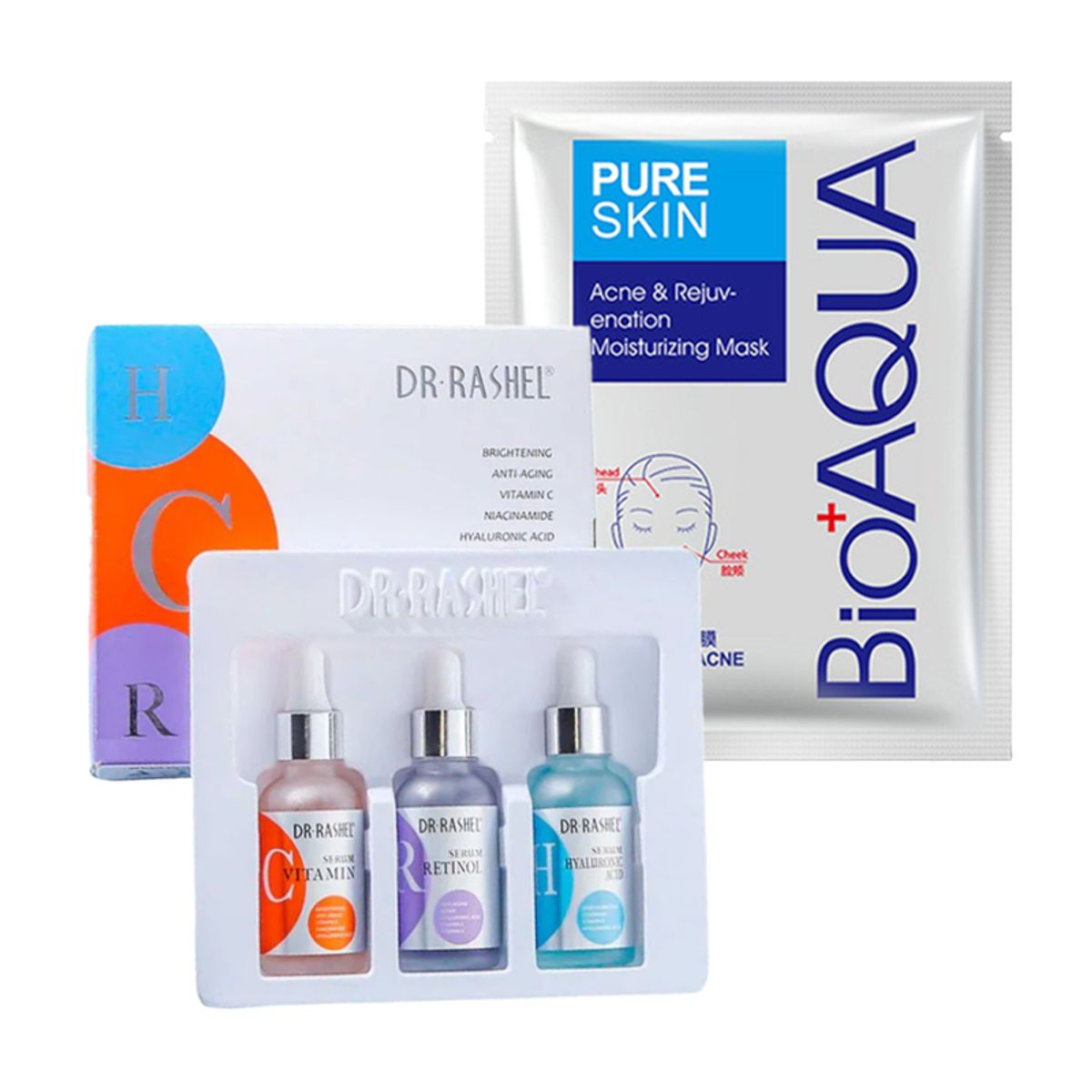 GENERICO - Pack Serum Facial 3 en 1 + Mascarilla Facial Pure Skin