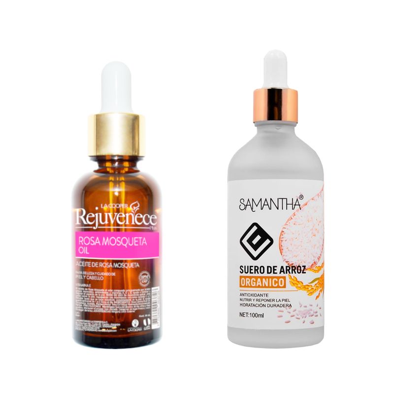 GENERICO - Aceite Facial de Rosa Mosqueta + Serum Extracto de Arroz 100ml