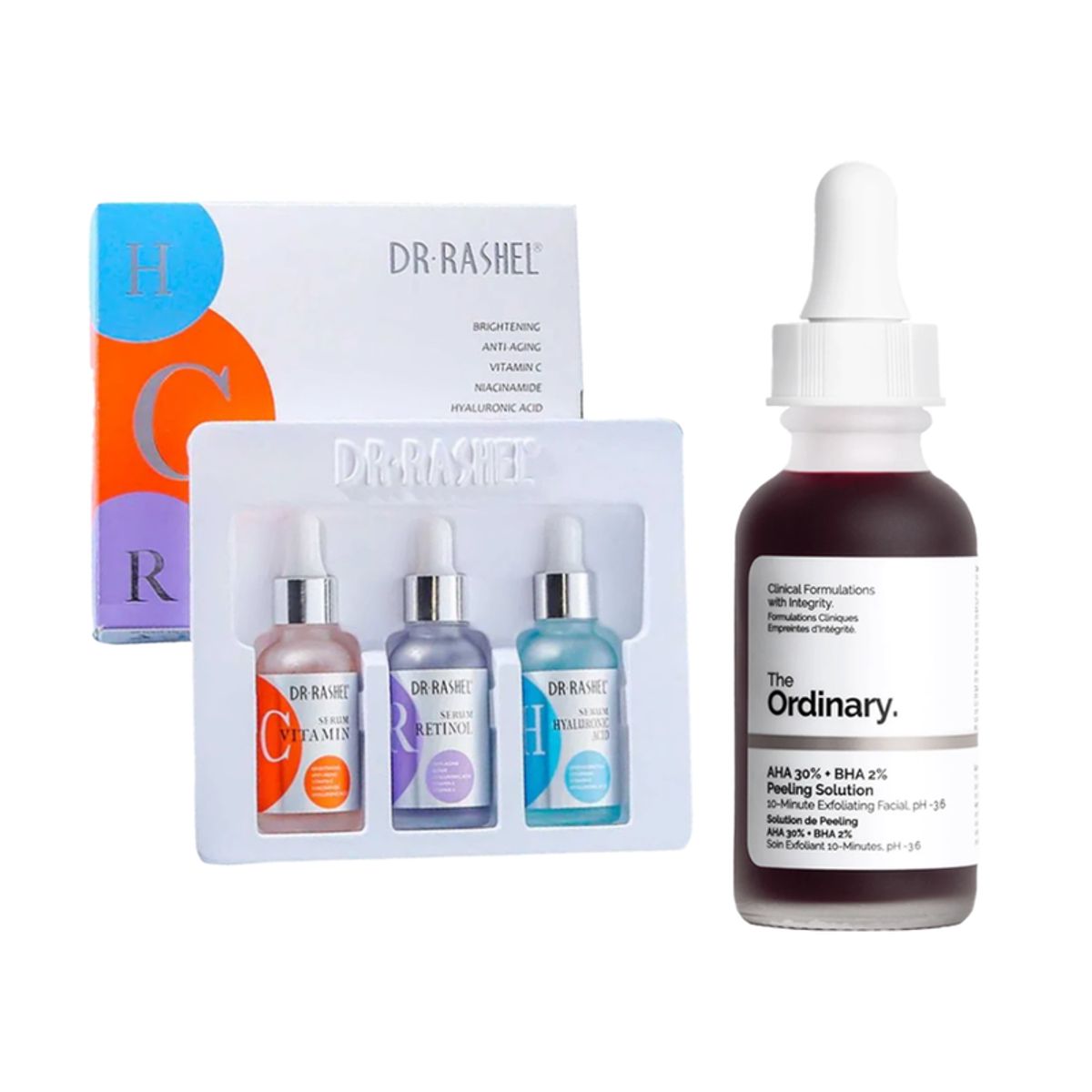 GENERICO - Pack Serum Facial 3 en 1 + Serum AHA 30%+BHA 2%