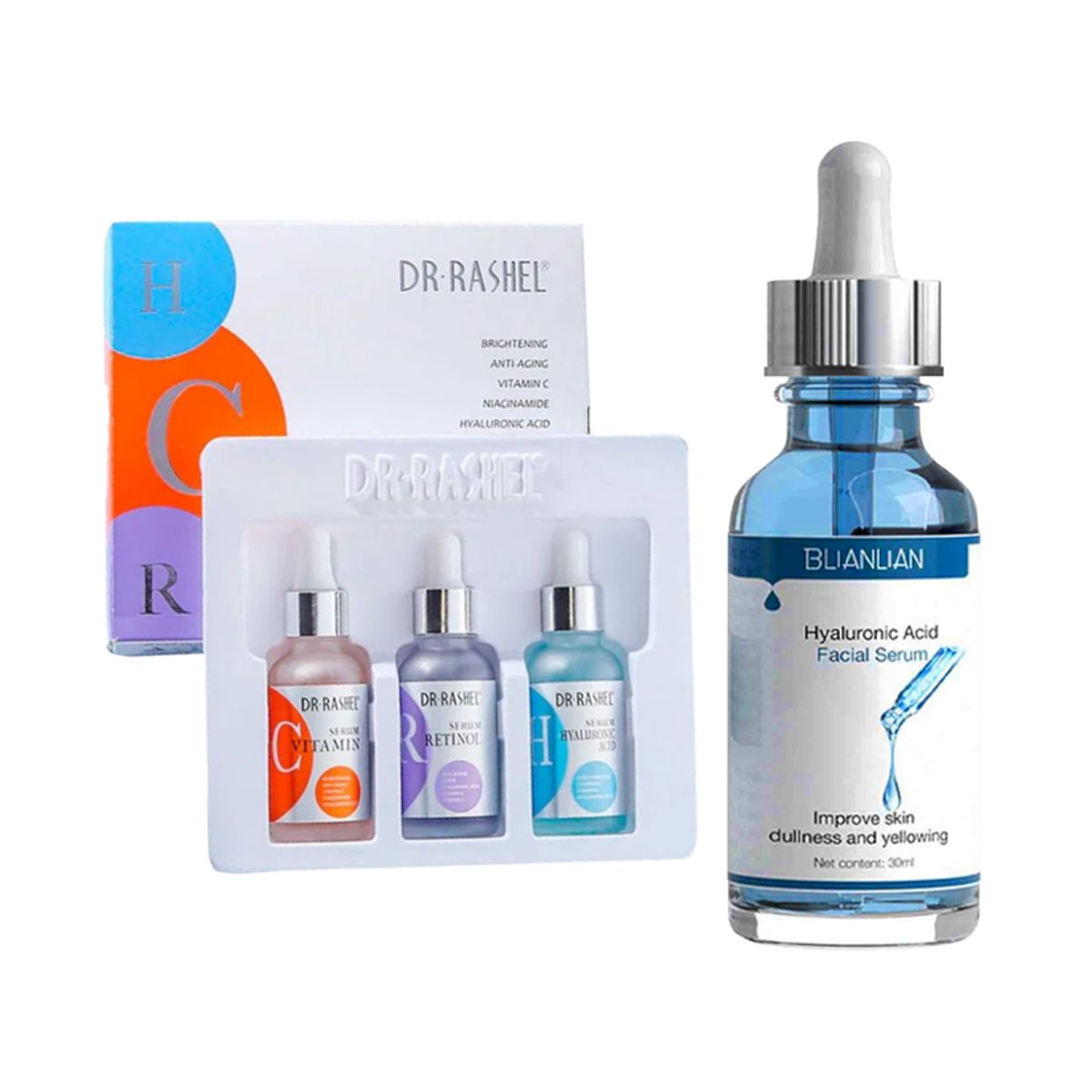 GENERICO - Pack Serum Facial 3 en 1 + Serum Ácido Hialurónico 30ml