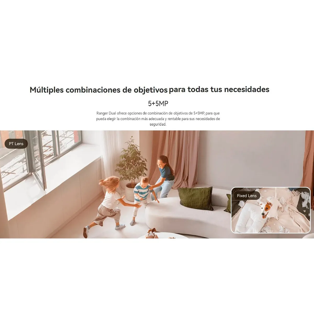 IMOU - Cámara Vigilancia Wi-Fi IMOU RANGER DUAL 5MP + 5MP 360° Noche Color