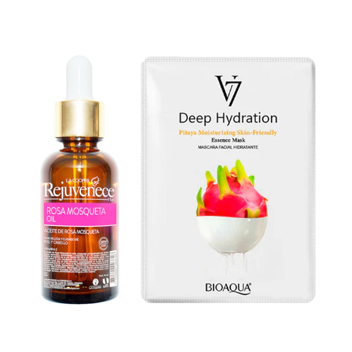 GENERICO - Aceite Facial Rosa Mosqueta + Mascarilla Facial de Pitahaya V7