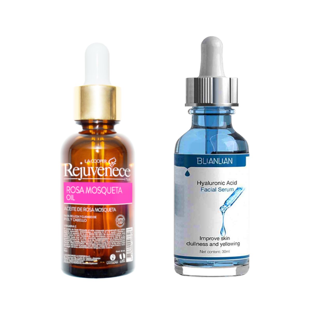 GENERICO - Aceite Facial de Rosa Mosqueta + Serum Ácido Hialurónico