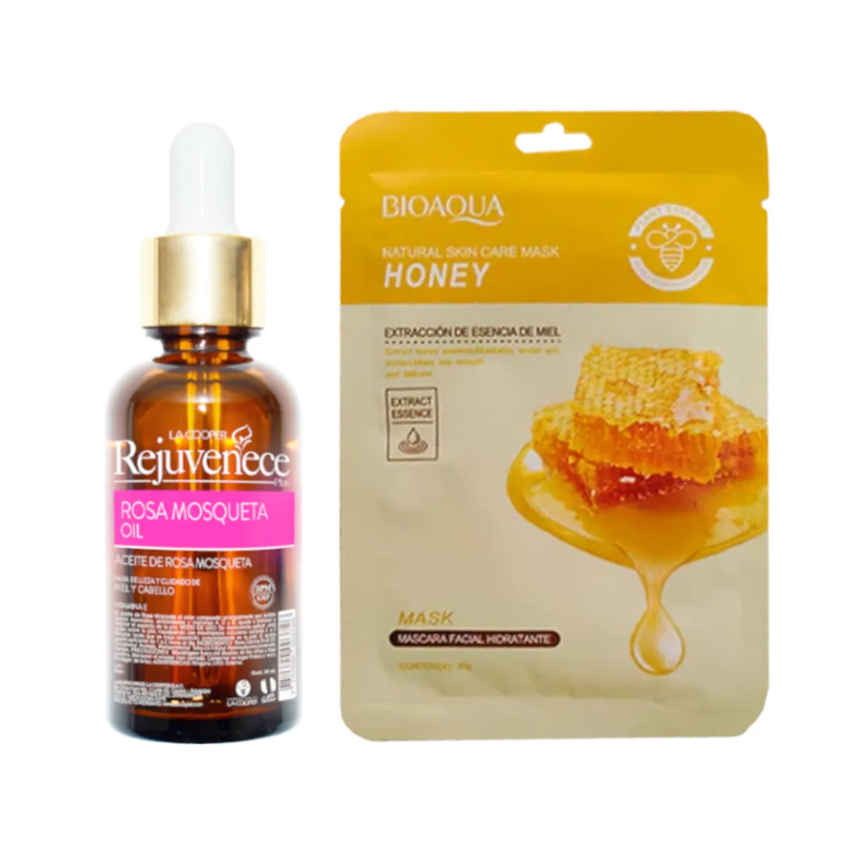 GENERICO - Aceite Facial de Rosa Mosqueta + Mascarilla Natural De Miel