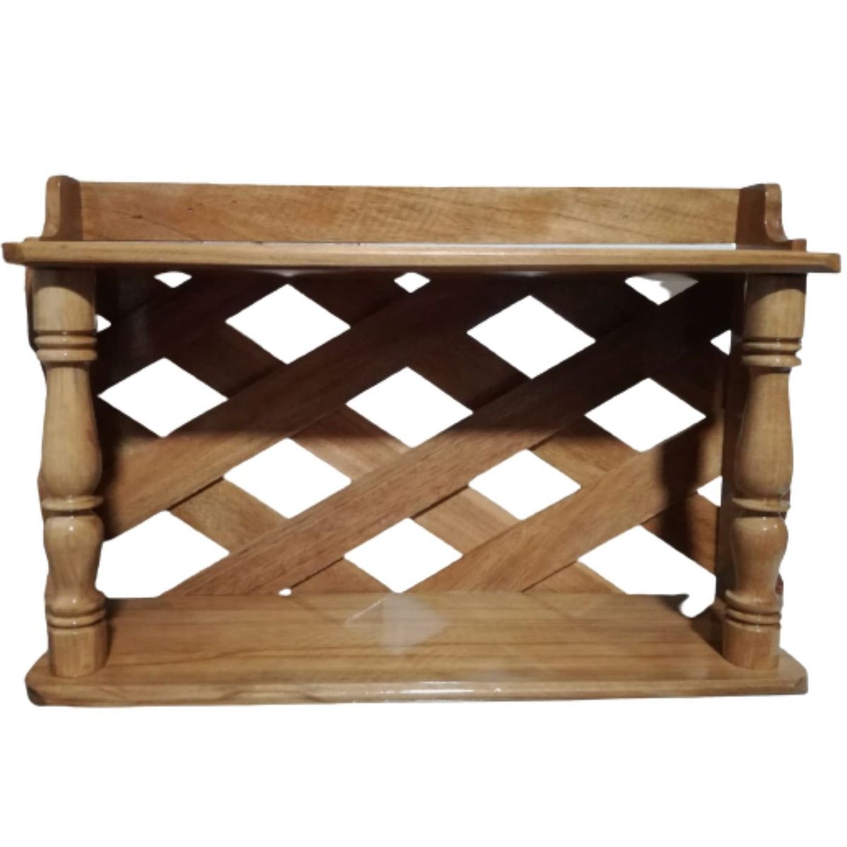 GENERICO - Repisa 2 niveles Organizador Estante para cocina en madera Natural