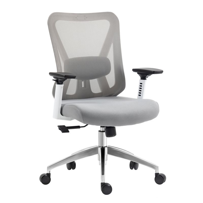 VENSO - Silla Giratoria Ergonómica Gerencial RTA-C4227LW BlancoGris
