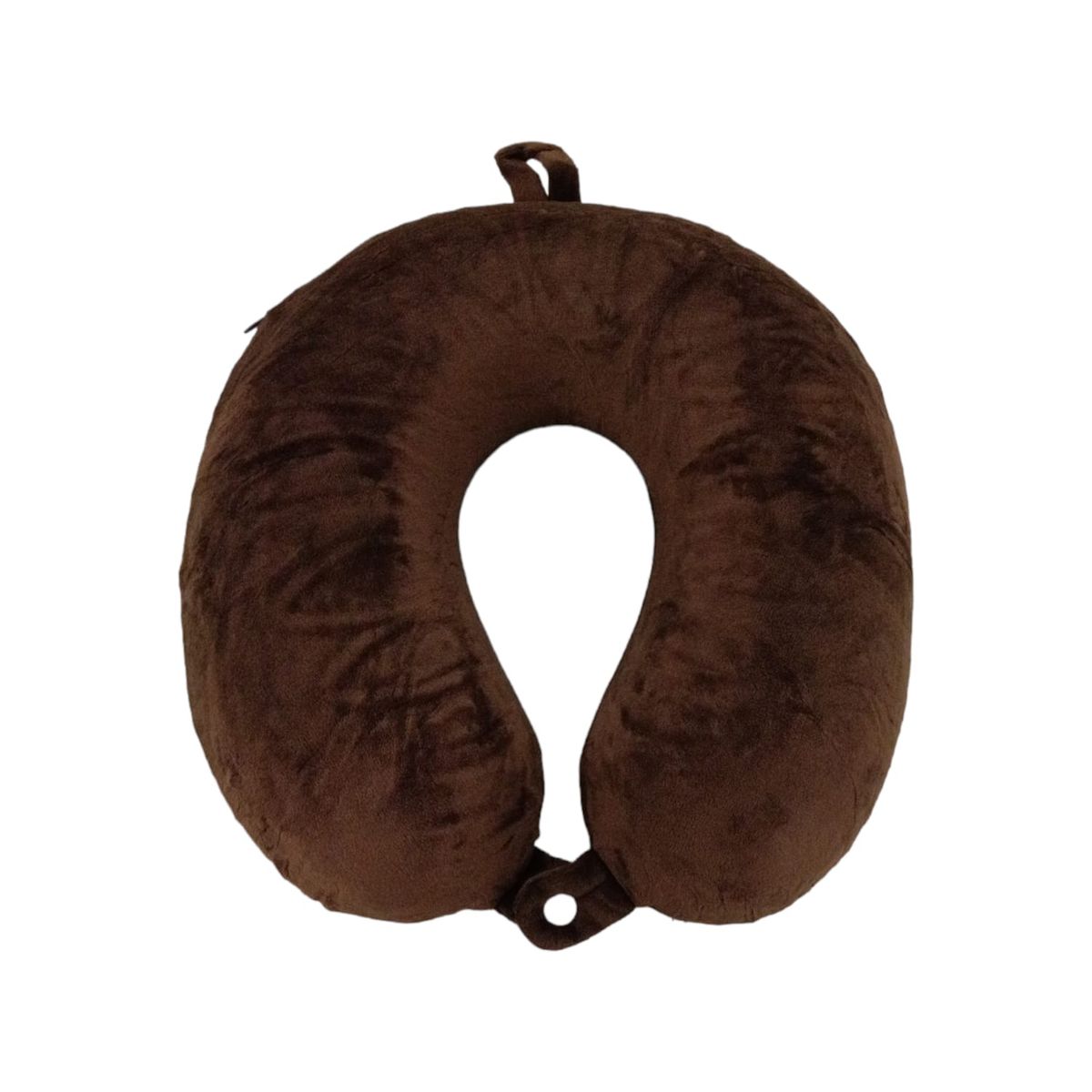 GENERICO - Collarin Almohada Viscoelástica Cuello U Gel Funda Marron