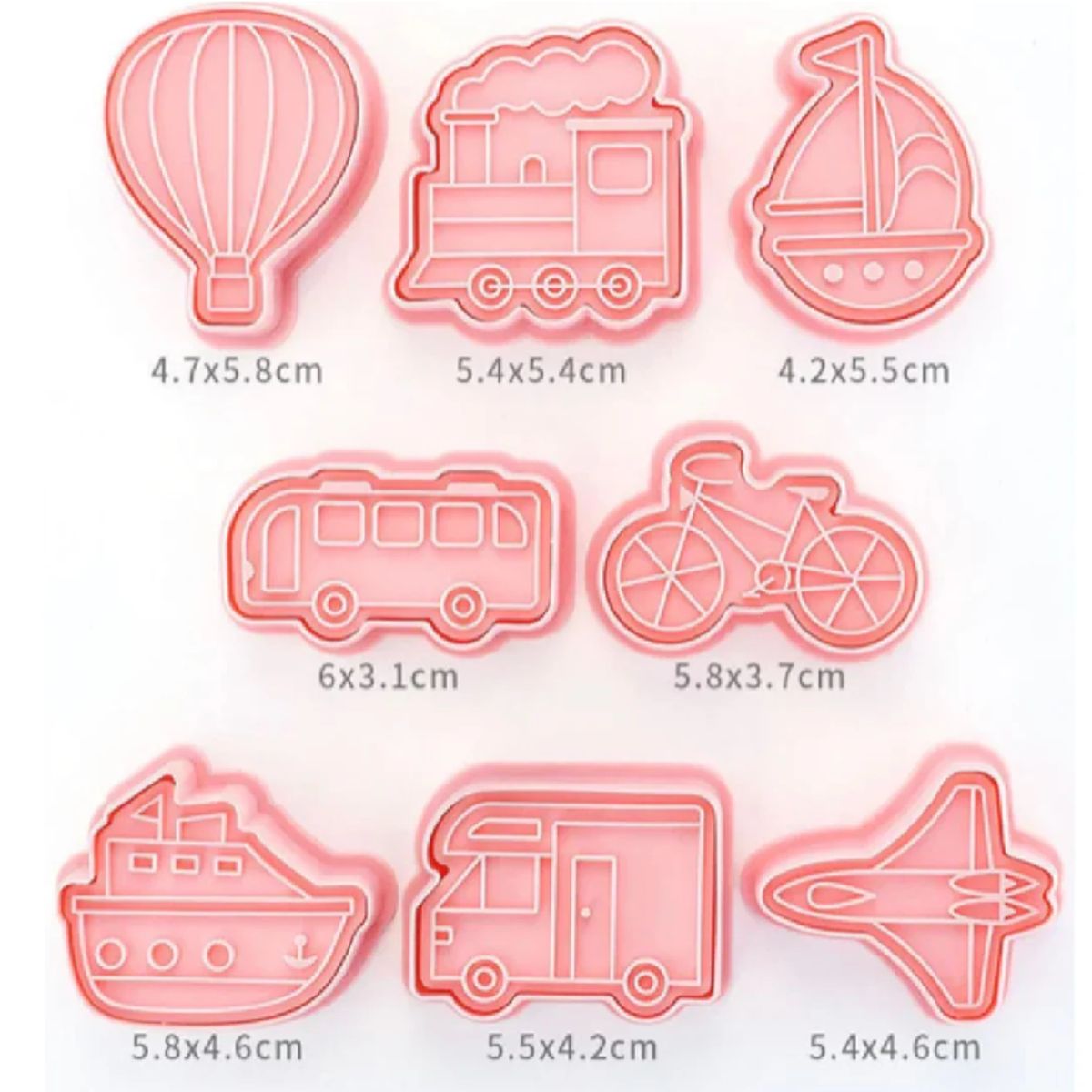 GENERICO - 8 Cortadores de Galletas- Transportes 2