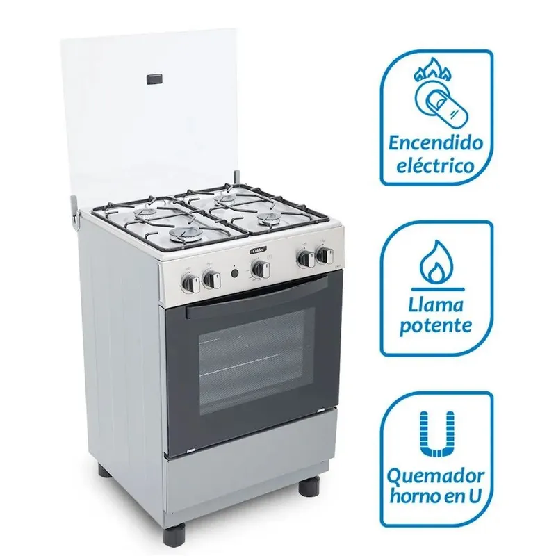 COLDEX - Cocina Coldex CX611 a Gas de Pie 24" 4 Quemadores Inox