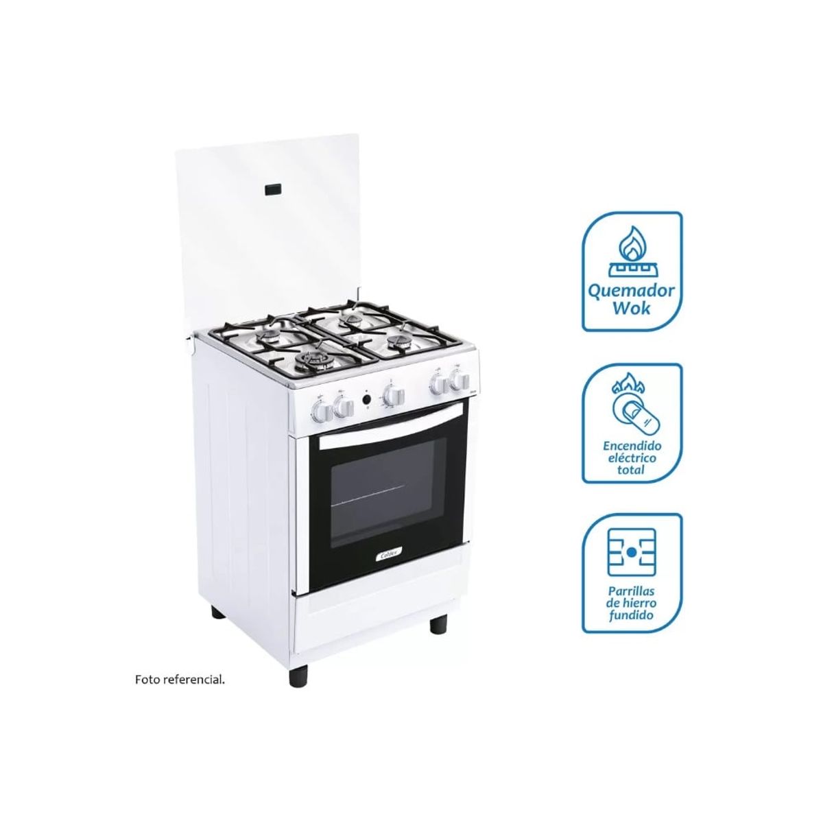 COLDEX - Cocina Coldex CX650 a Gas de Pie 24" 4 Quemadores Blanco