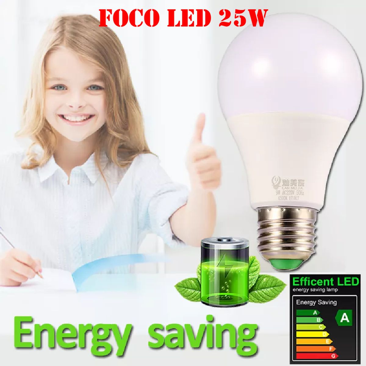 GENERICO - Foco Led  25w Bullb Pack 4 Unidades