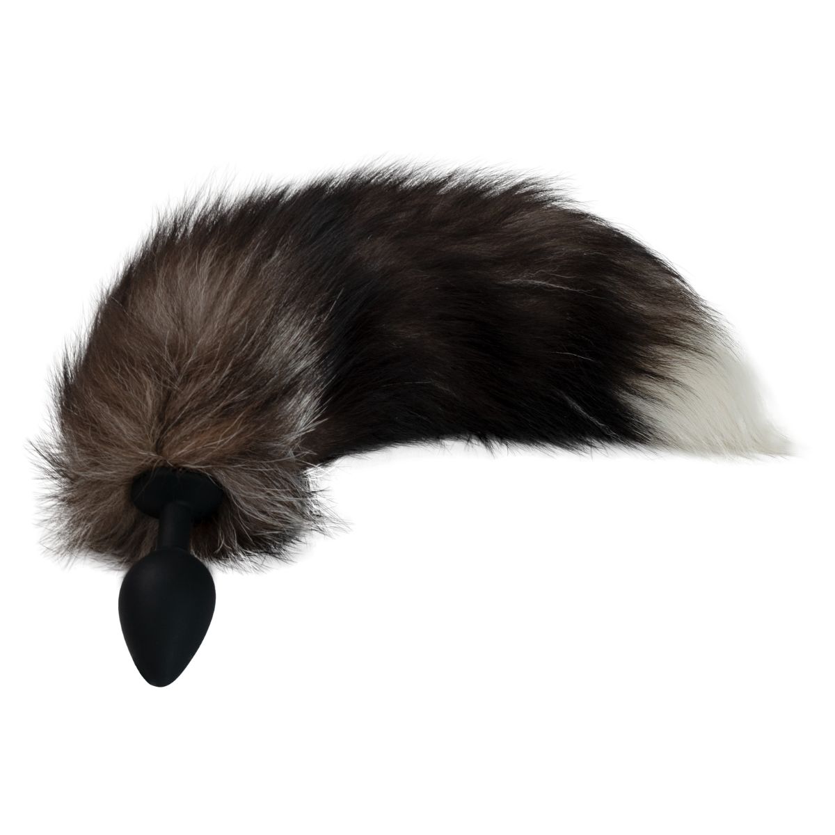 GENERICO - Plug de silicona con cola de lana-PLOMO