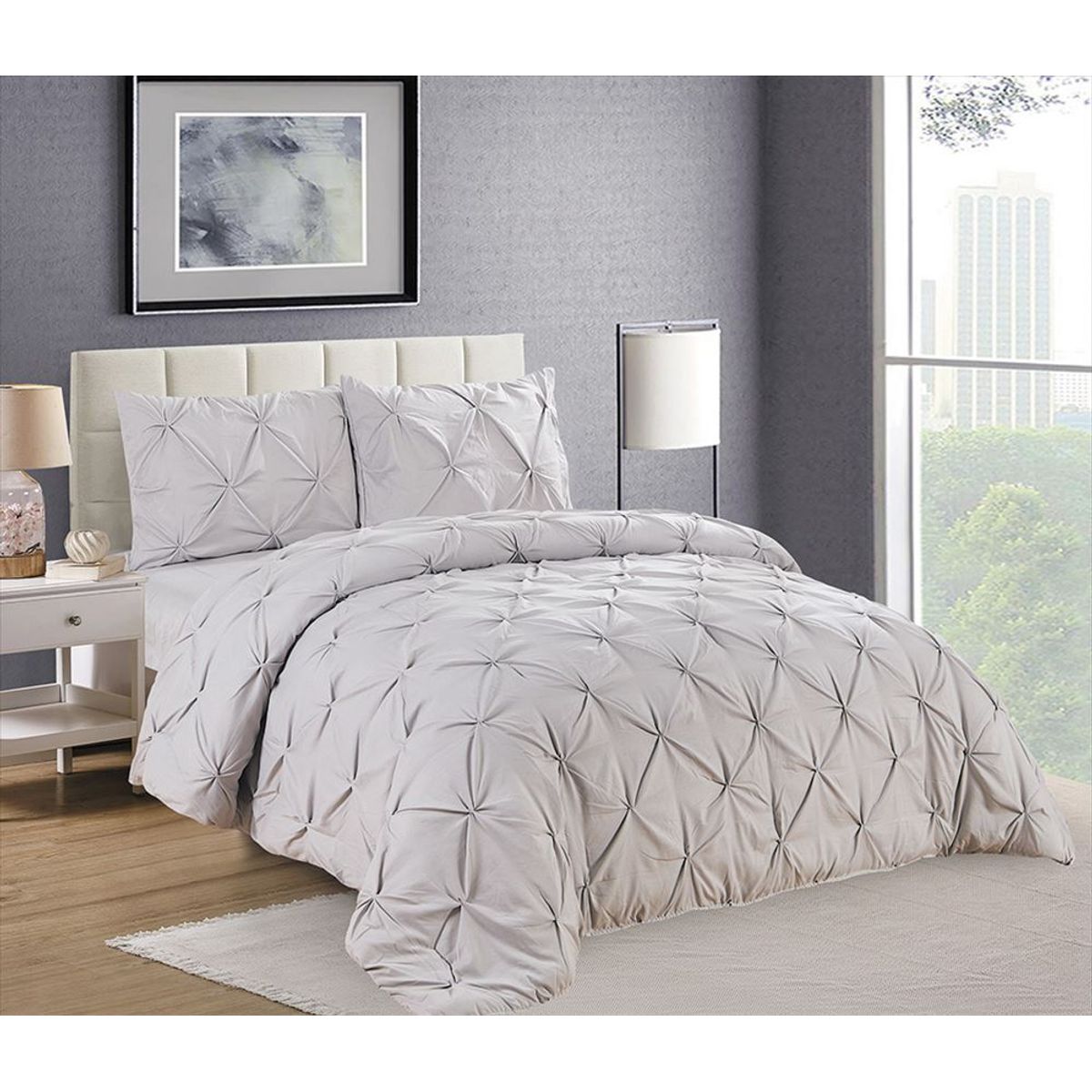 CASATEX - Edredón 2 plazas + Juego de Sábanas 100% Algodón 5 Piezas