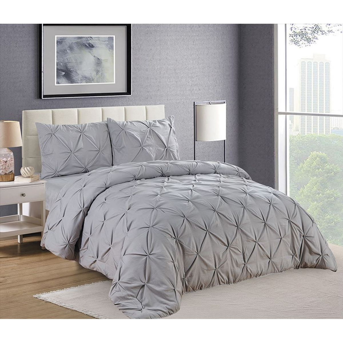 CASATEX - Edredón 2 plazas + Juego de Sábanas 100% Algodón 5 Piezas