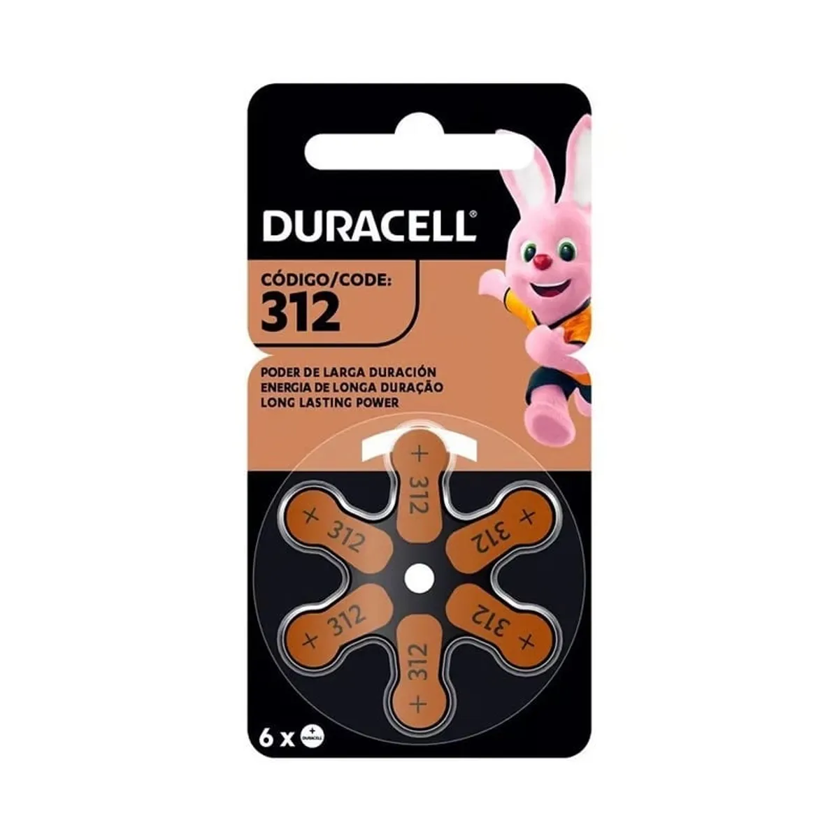 DURACELL - PILAS  DURACELL 312 PARA AUDIFONOS MEDICADOS x 6 PILAS