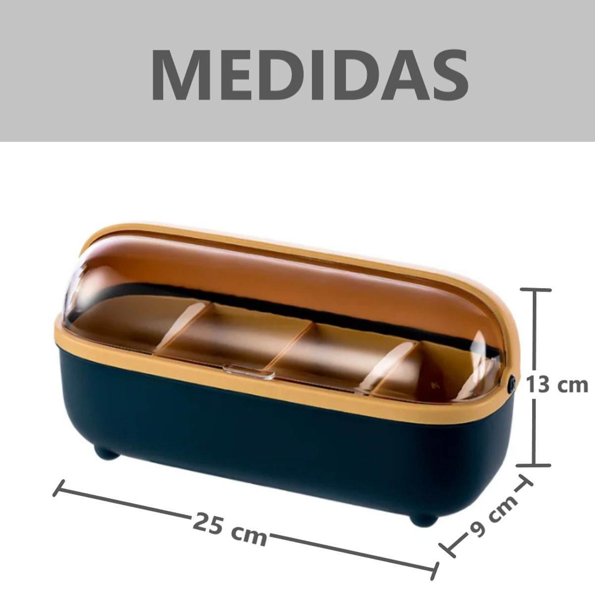 GENERICO - Organizador Condimentero Moderno 4 compartimientos con cuchara