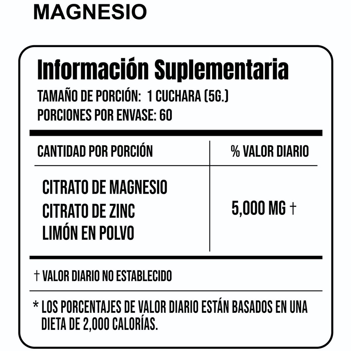 ZENDLAB - Magnesio Citrato Zendlab 300Gr con Zinc y Limón