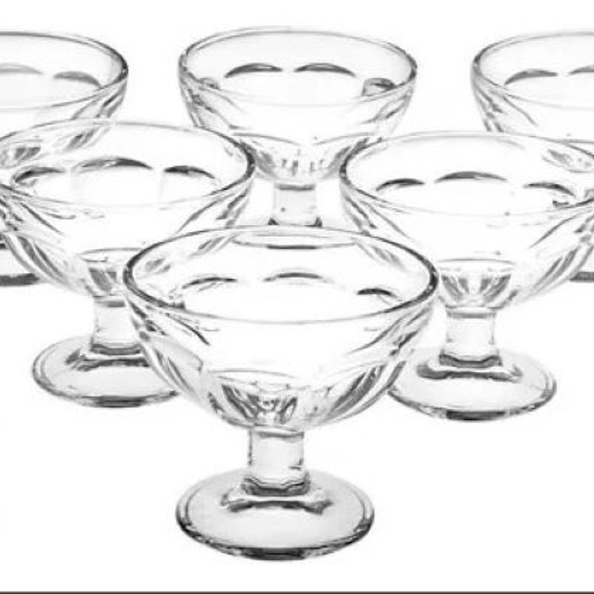 GENERICO - Set x 6 Copas de Vidrio para Helado o Postre 190ml