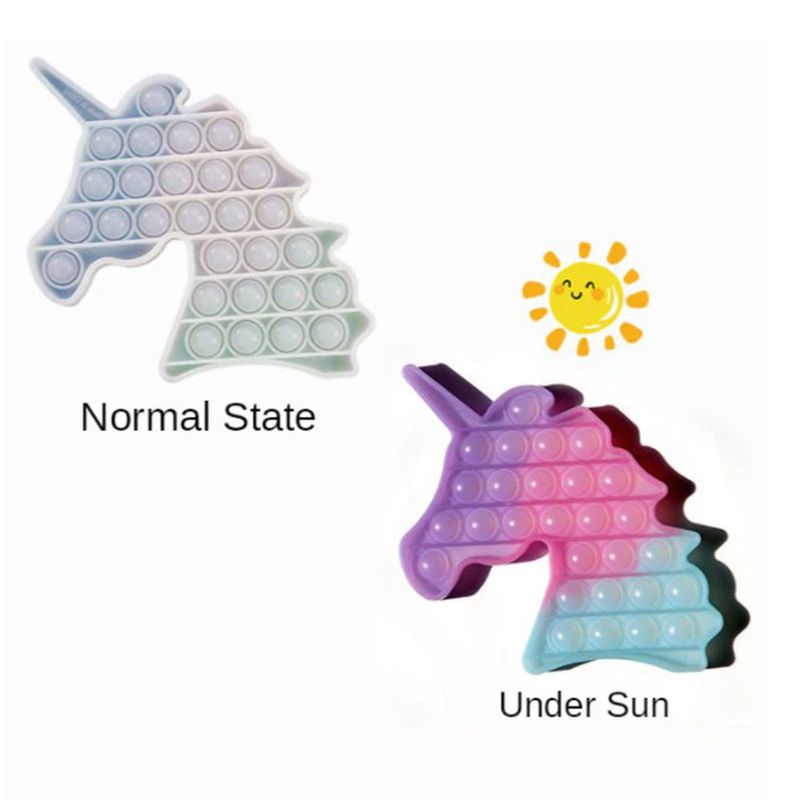 Juguete Pop It Sensorial Antiestrés Unicornio Fotocromatico