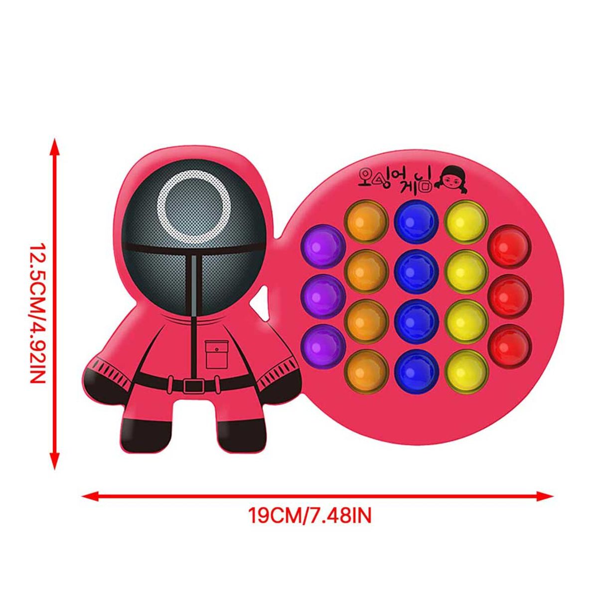 MEGIMPERU - Juguete Pop It Sensorial Antiestrés Juego del Calamar Ci