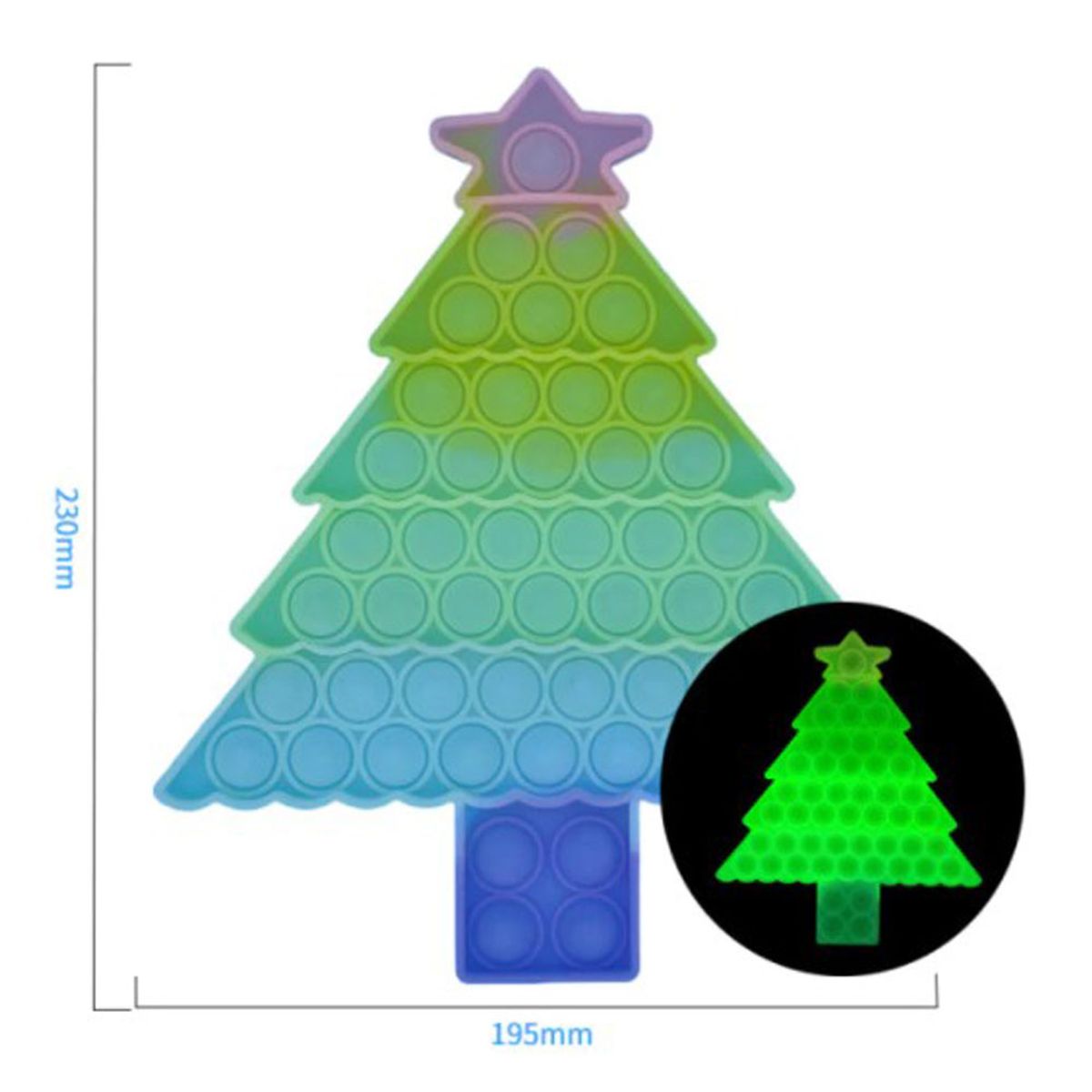 MEGIMPERU - Juguete Pop It Sensorial Antiestrés Árbol brilla n oscuridad