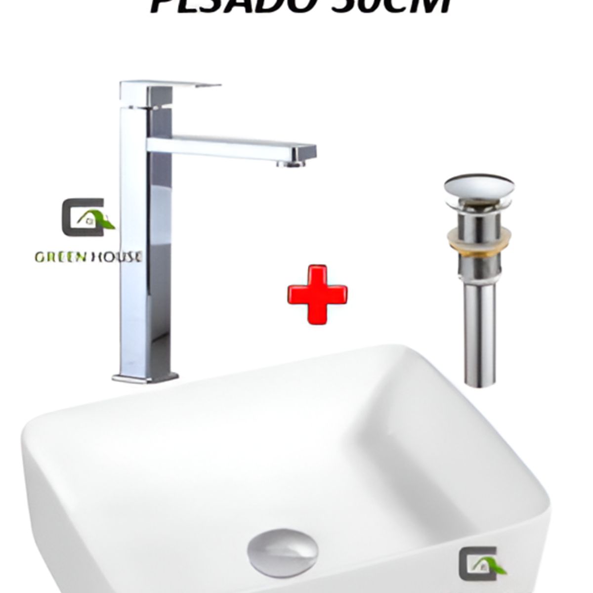 GENERICO - COMBO BOWL + GRIFERIA AGUA FRIA 30CM PICO LARGO