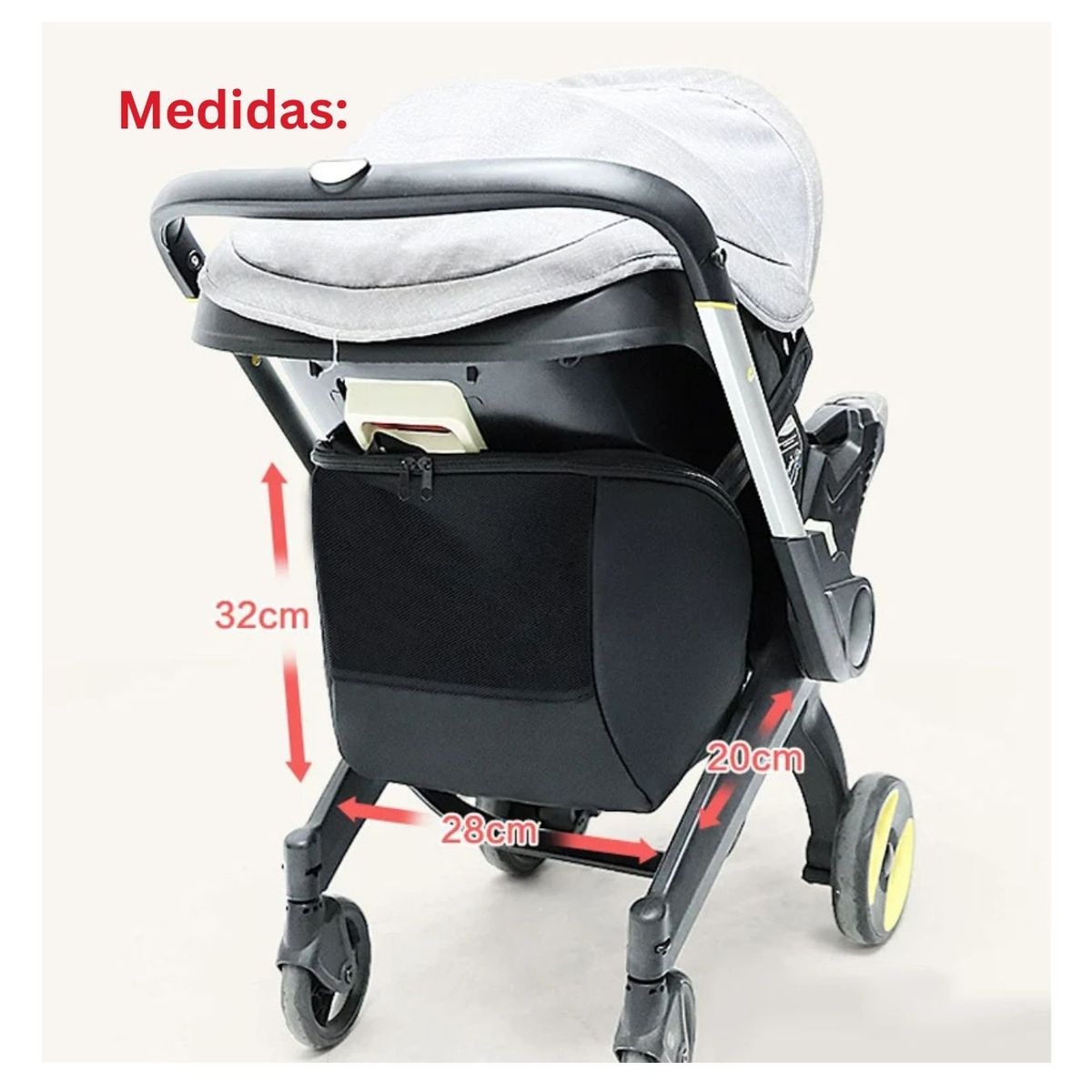 GENERICO - Bolso Pañalera de Bebe Coche Donna