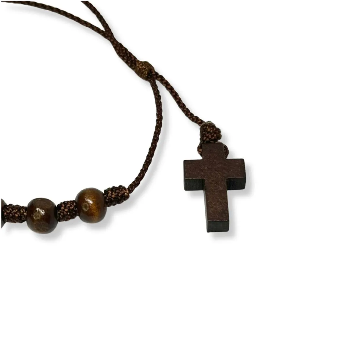 SANTORAL - Pulsera Denario Cruz - Madera