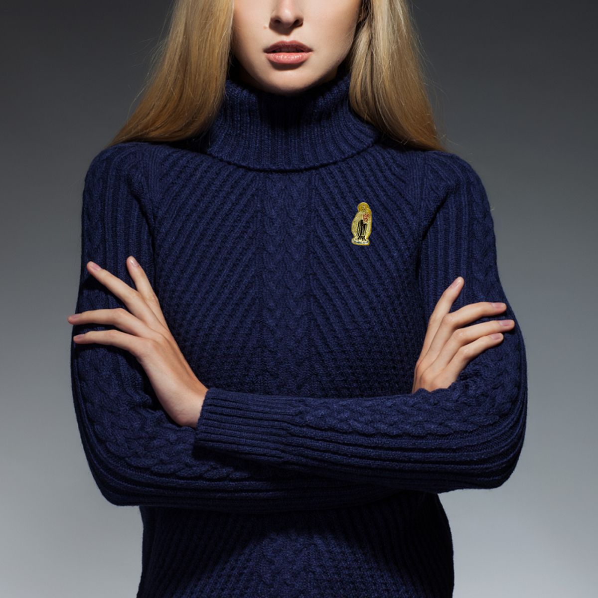 SANTORAL - Pin Virgen del Carmen - Dorado