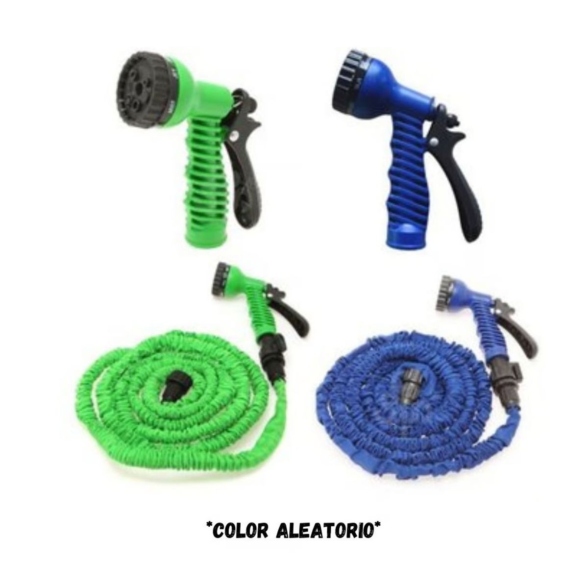 GENERICO - MANGUERA EXPANDIBLE  15MTS CON PISTOLA  MULTICHORROS