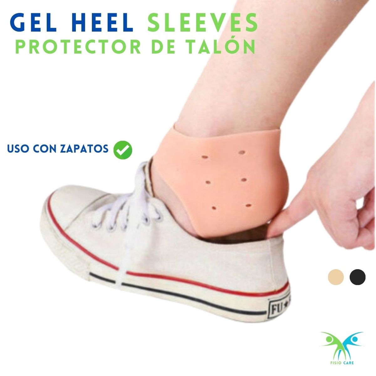 FISIO CARE TU BIENESTAR PRIMERO - Taloneras silicon gel - Unisex color negro