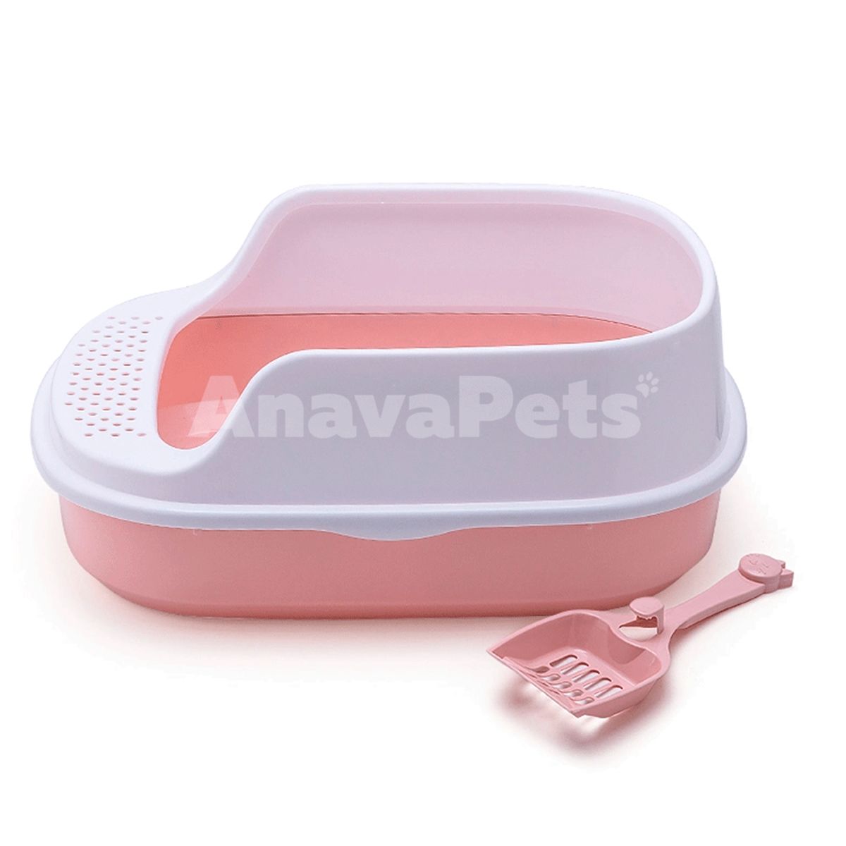 PET HOUSE - Arenero para Gato con pala 47x40 cm - Rosa