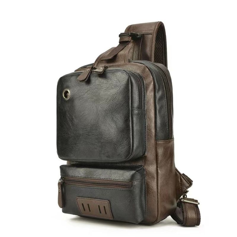 GENERICO - Mochila  de cuero PU una sola asa, estilo RETRO