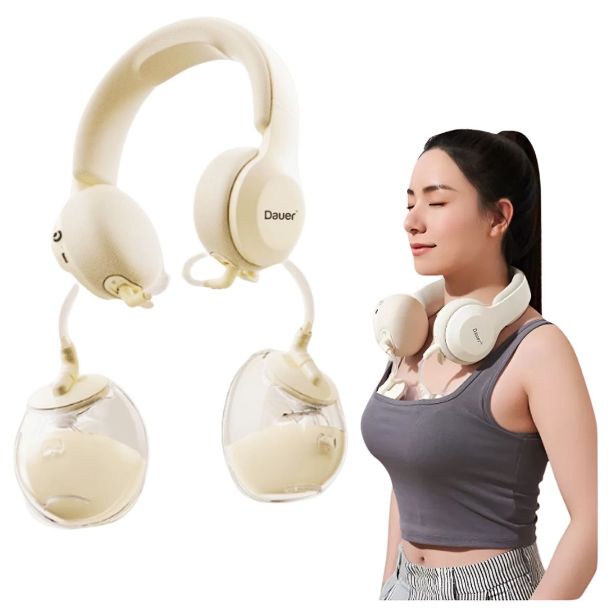 DAUER - Extractor De Leche Eléctrico Doble Portátil Manos Libres