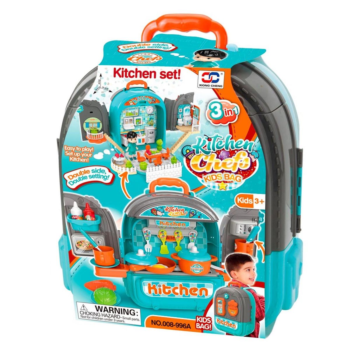 GENERICO - SET DE COCINA 3 EN 1 EN MOCHILA