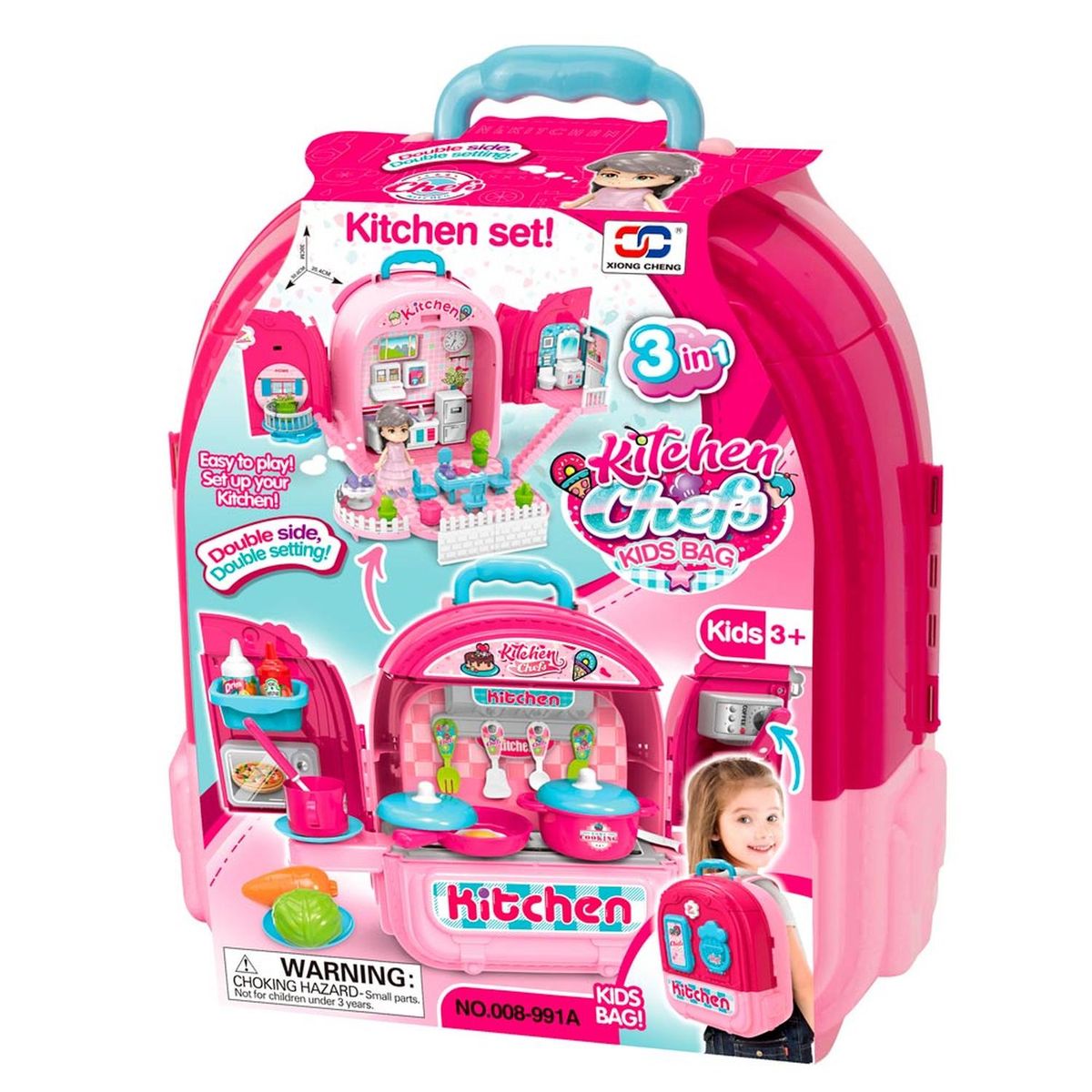 GENERICO - SET DE COCINA 3 EN 1 EN MOCHILA