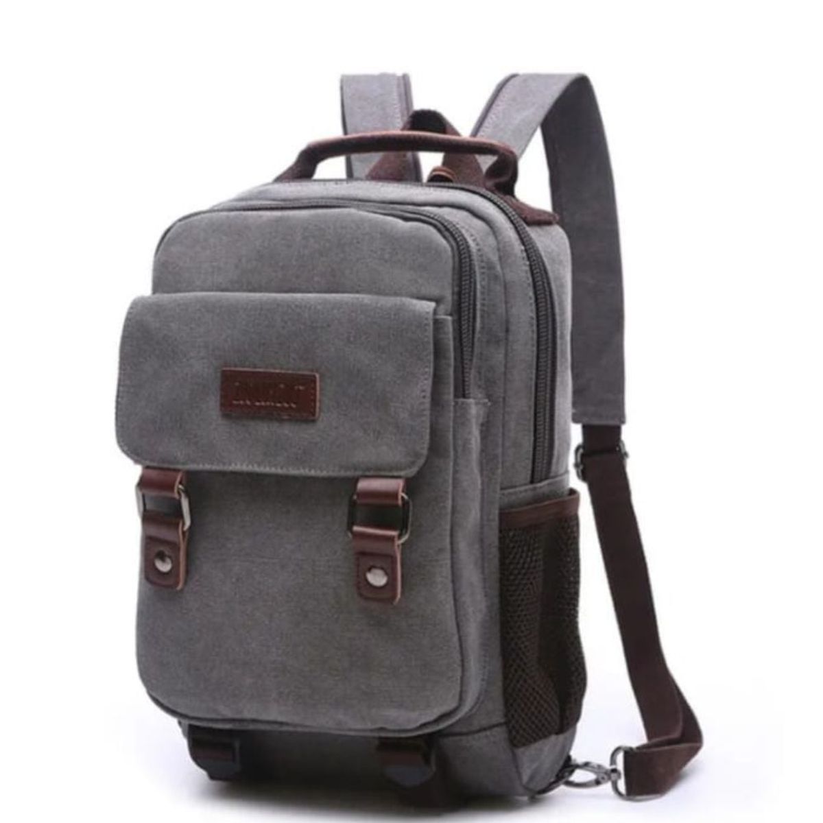 GENERICO - Mochila de lona small  Estilo retro hombro y pecho