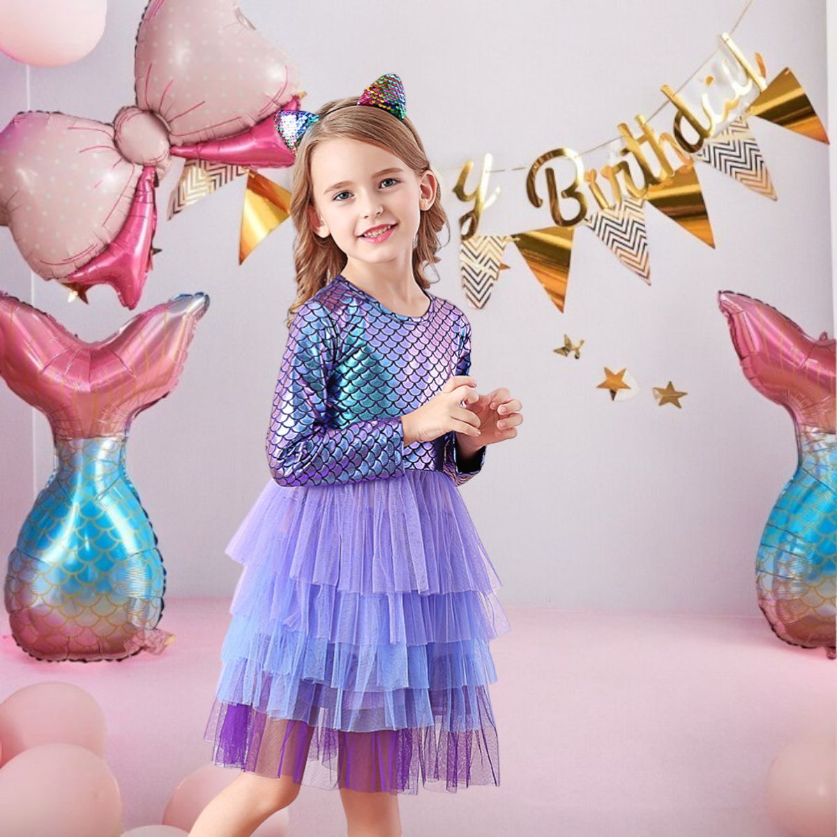 GENERICO - VESTIDO DE NIÑA TEMATICA DE SIRENA