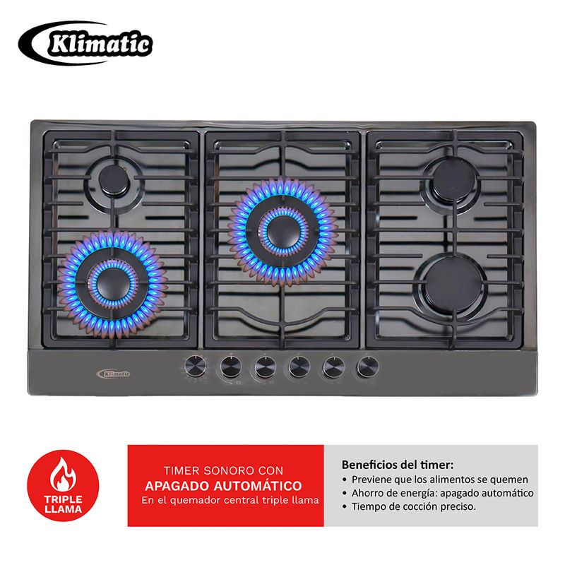 KLIMATIC - Cocina Empotrable a Gas 5 hornillas ALINA marca Klimatic