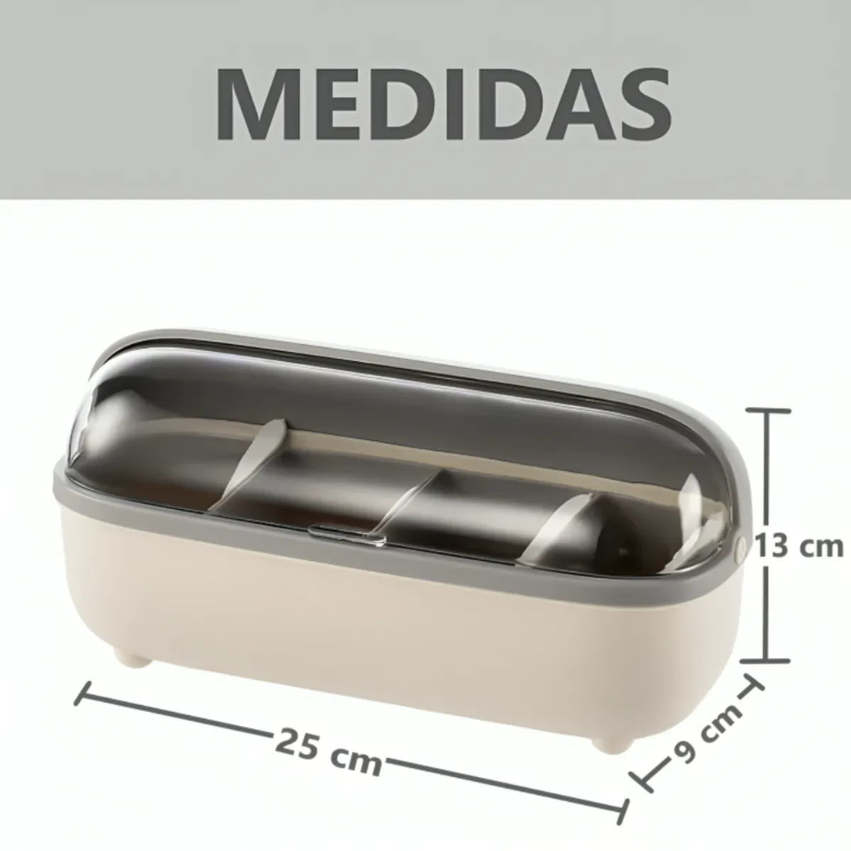 GENERICO - Organizador de condimentos Condimentero 4 compartimientos con cuchara