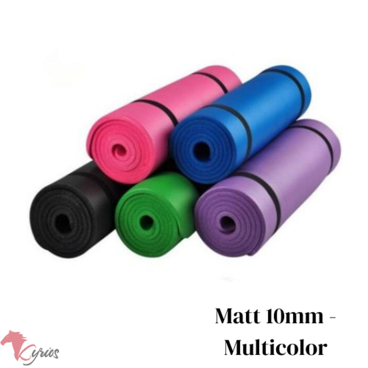 GENERICO - Matt De Yoga 10mm Para Ejercicios Color Mixto