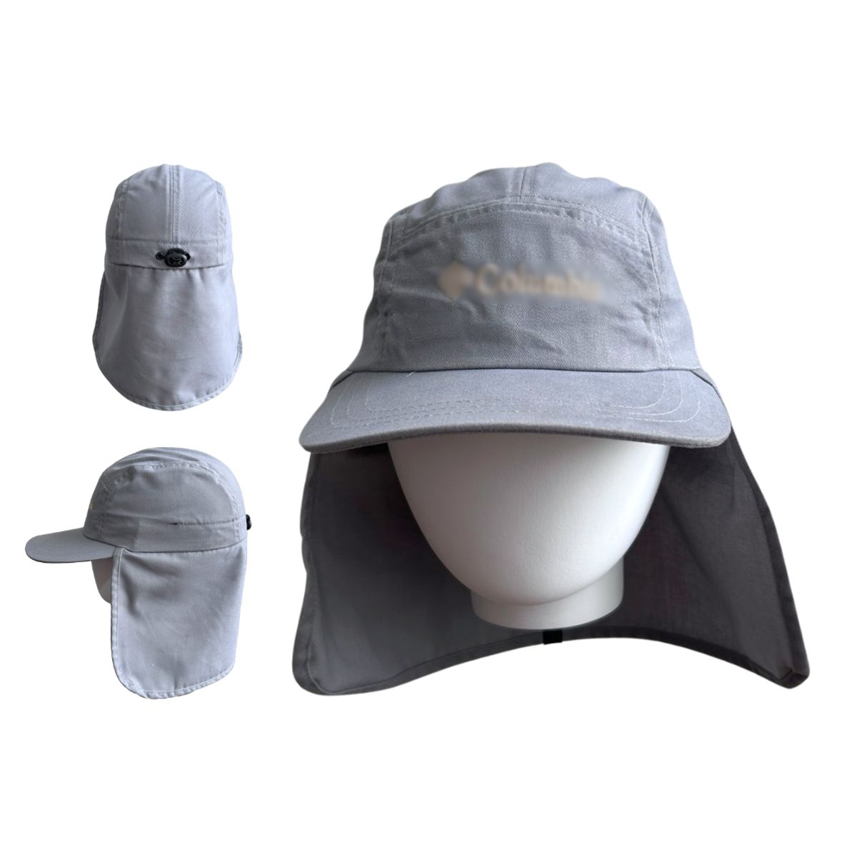 KAST PE - Sombrero Gorro Alta Proteccion Sol Cubre Nuca - Gris claro