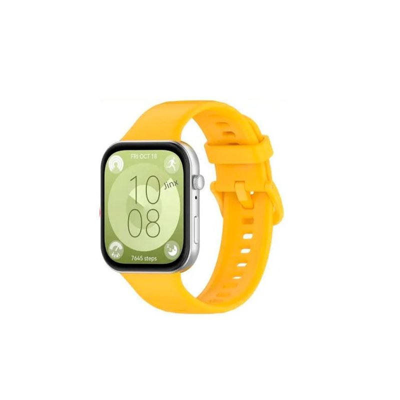 GENERICO - Correas de Silicona Huawei para Honor Fit 3 Amarillo